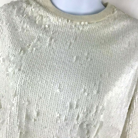 NWT Equipment Shane Sequin Crew neck Sweater - Picture 3 of 7